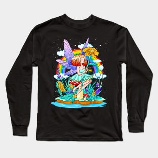Fairy Mythical Creature Girl Cute Women's Gift Long Sleeve T-Shirt